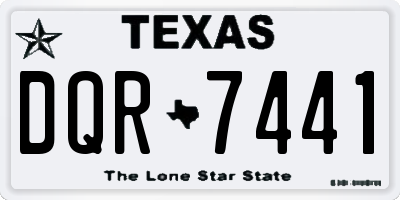TX license plate DQR7441