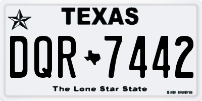 TX license plate DQR7442