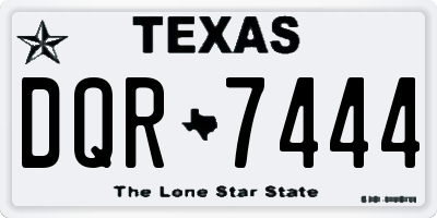 TX license plate DQR7444