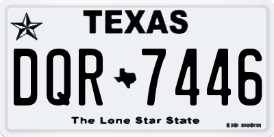 TX license plate DQR7446