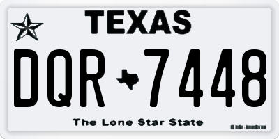 TX license plate DQR7448