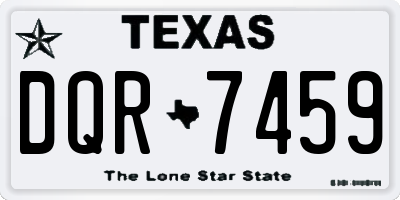 TX license plate DQR7459