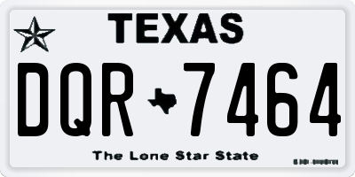 TX license plate DQR7464