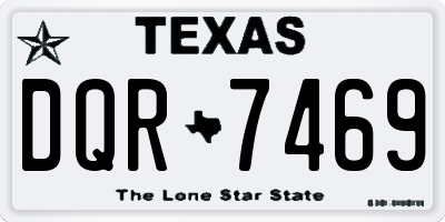 TX license plate DQR7469