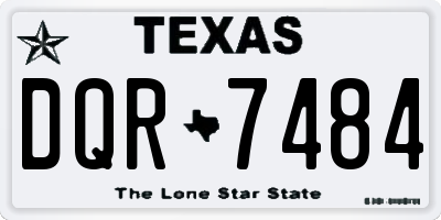 TX license plate DQR7484