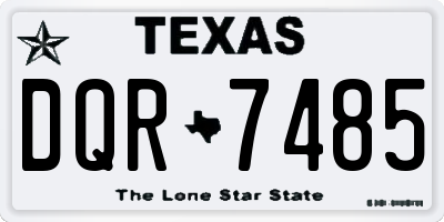 TX license plate DQR7485