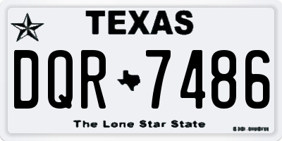 TX license plate DQR7486