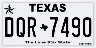 TX license plate DQR7490