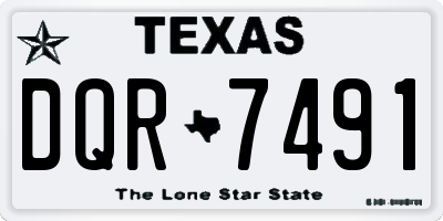 TX license plate DQR7491