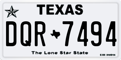 TX license plate DQR7494