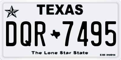 TX license plate DQR7495