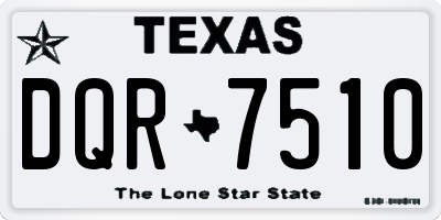 TX license plate DQR7510