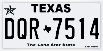 TX license plate DQR7514