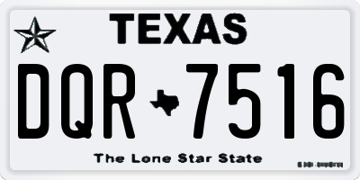 TX license plate DQR7516