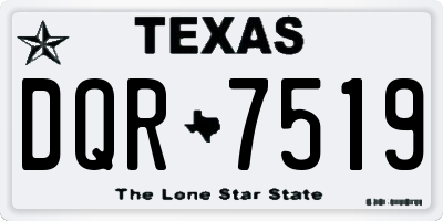 TX license plate DQR7519