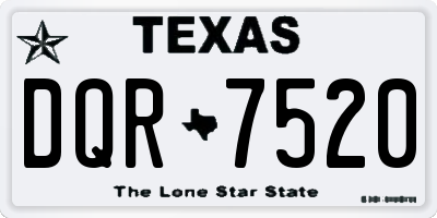 TX license plate DQR7520
