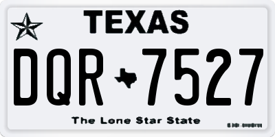 TX license plate DQR7527