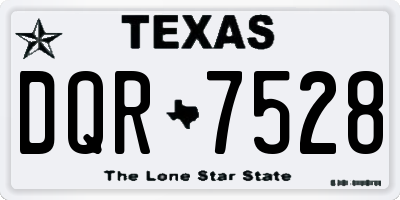 TX license plate DQR7528
