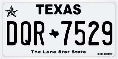 TX license plate DQR7529