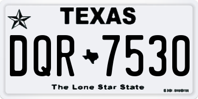 TX license plate DQR7530