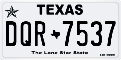 TX license plate DQR7537