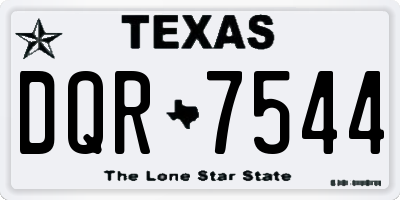 TX license plate DQR7544