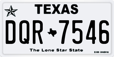 TX license plate DQR7546