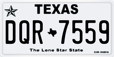 TX license plate DQR7559