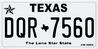 TX license plate DQR7560