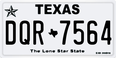 TX license plate DQR7564