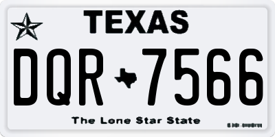 TX license plate DQR7566
