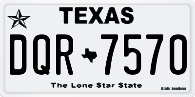 TX license plate DQR7570