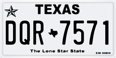 TX license plate DQR7571
