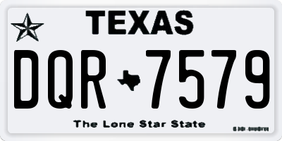 TX license plate DQR7579