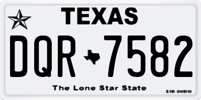 TX license plate DQR7582