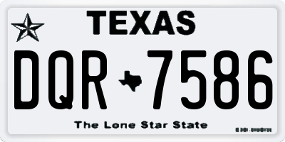 TX license plate DQR7586