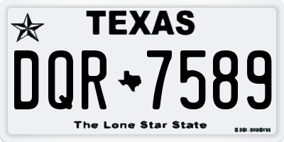 TX license plate DQR7589