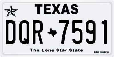 TX license plate DQR7591