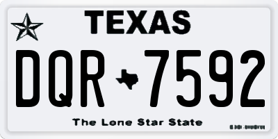 TX license plate DQR7592
