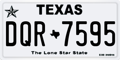 TX license plate DQR7595
