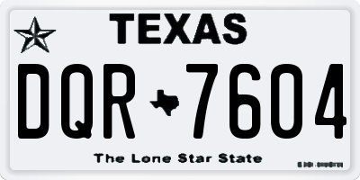 TX license plate DQR7604