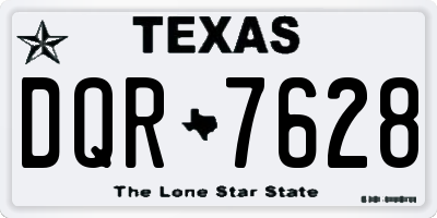TX license plate DQR7628