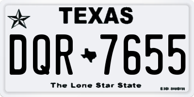 TX license plate DQR7655