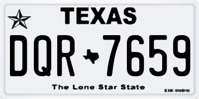 TX license plate DQR7659