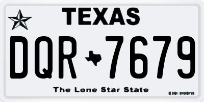 TX license plate DQR7679