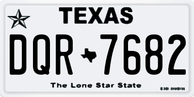 TX license plate DQR7682