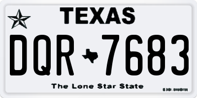 TX license plate DQR7683