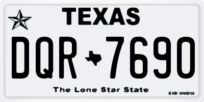 TX license plate DQR7690