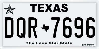 TX license plate DQR7696