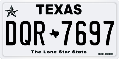 TX license plate DQR7697